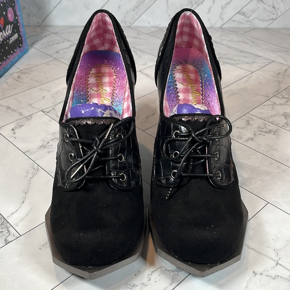 Irregular Choice Womens Shoes Heels Pumps Designer HARD WORKER BLACK 12M EU 43 - Picture 3 of 10